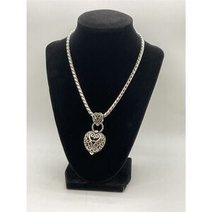 Brighton Bibi Heart Silver-Plated Pendant Necklace